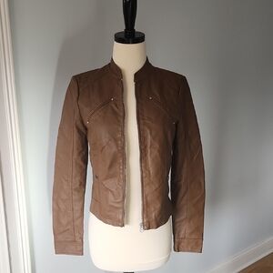 Vera Moda Tan Faux Leather Jacket